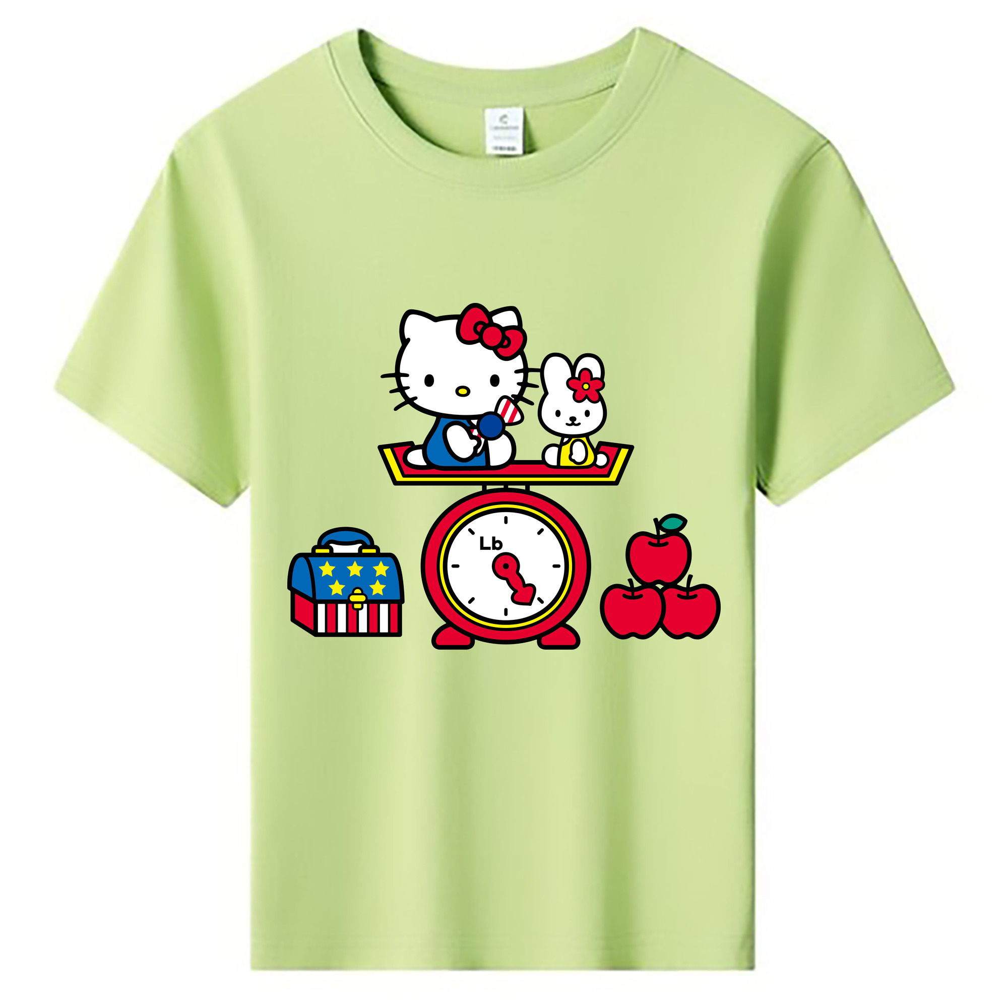 （画像用） Hello Kitty ハローキティ 綿100％キッズTシャツ（フロントプリント）